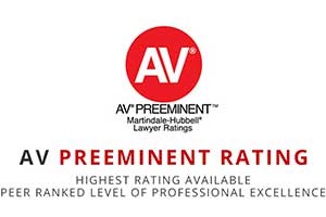 AV Preeminent | Martindale-Hubbell Lawyer Ratings | AV Preeminent Rating | Highest Rating Available Peer Ranked Level of Professional Excellence